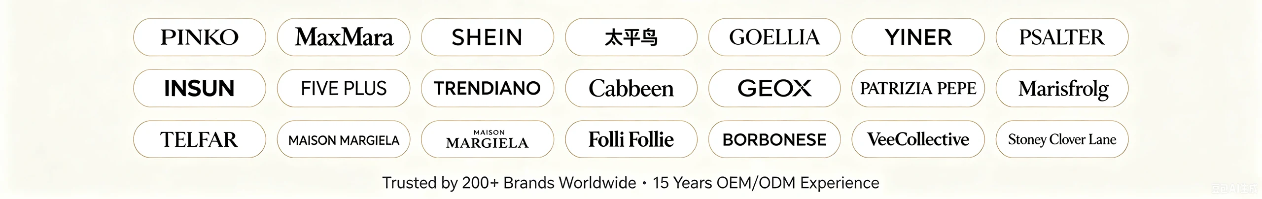 OUVERIE 合作伙伴：200+ 全球知名品牌